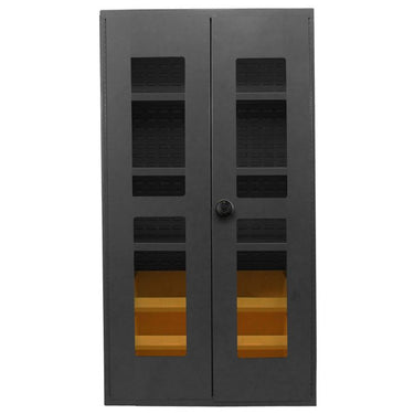 Access Control Clear-View Cabinet, Half Bins, 36×78″